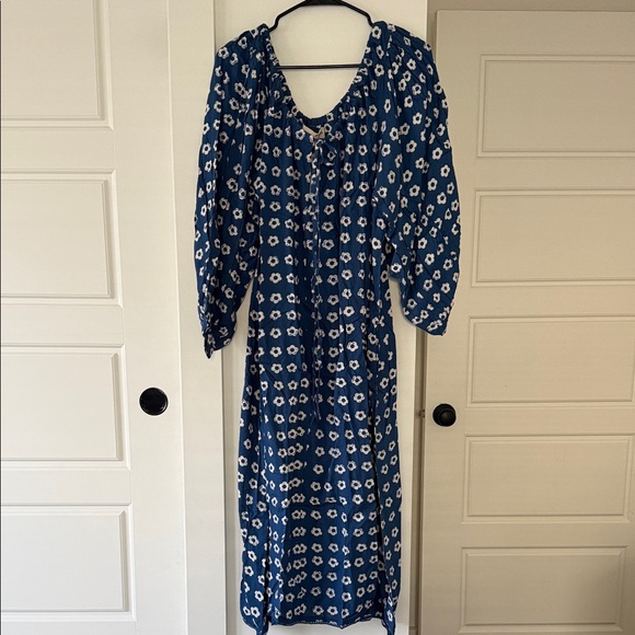 NWT Daughters of India Zahra Midi Dress ~ Indigo - Picture 2 of 7
